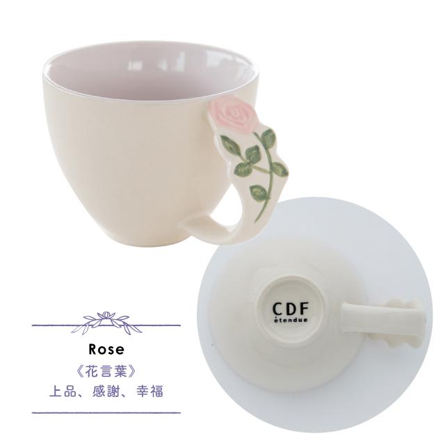 BISQUE マグ Florist フローリスト 190ml 花柄 白 陶器 おうちカフェ