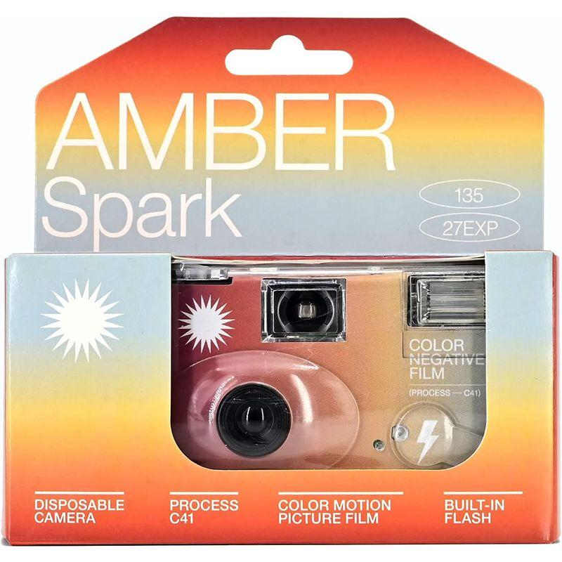 Amber Spark 35mm 使い捨てフィルムカメラ 27EXP カラーネガフィルム フォーカスフリー 使いやすい フラッシュ内蔵 (フ｜bisuta｜04