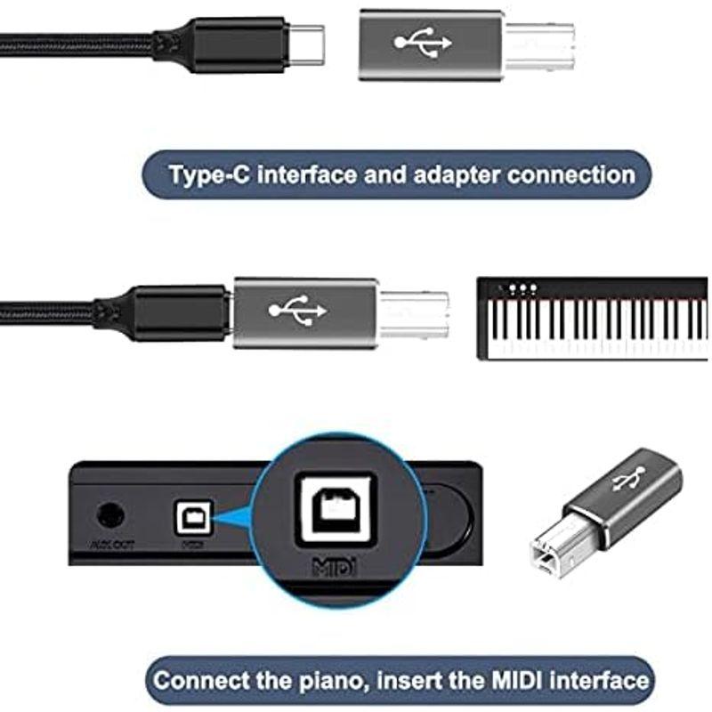 NFHK 2pcs USB-C Type C to Midi Adapter Converter Lectronic Musical Ins｜bisuta｜09