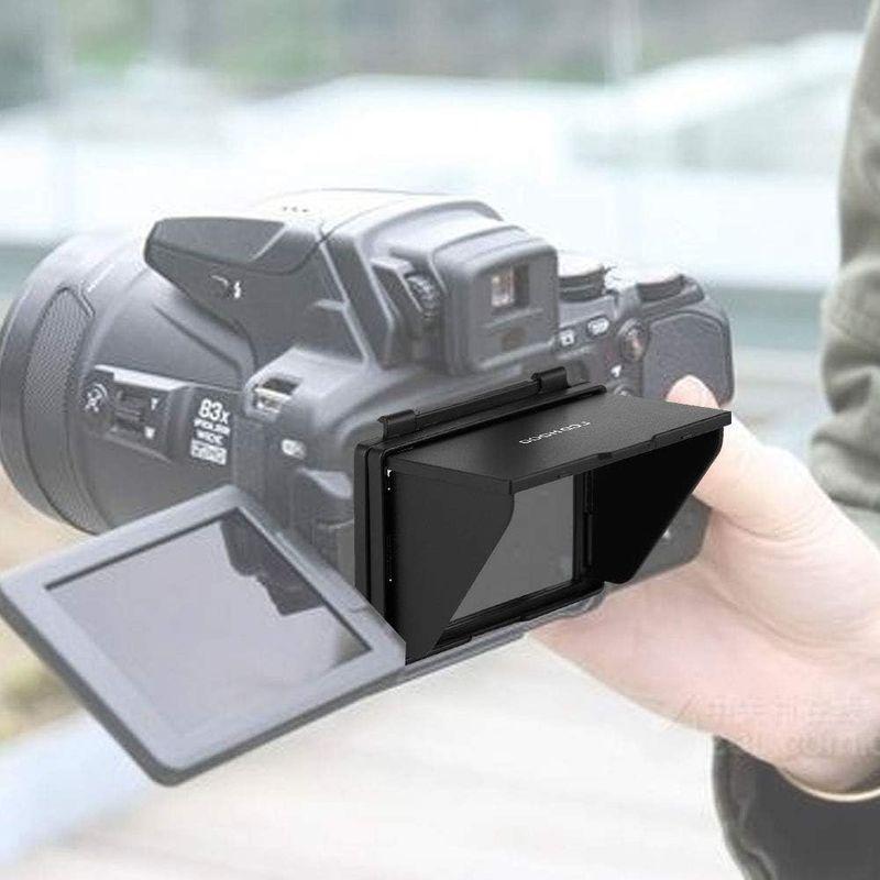 カメラLCDフードカバ モニタースクリーン液晶フード 折りたたみフードサンシェード 保護カバー シェードフードカバー ニコンD850カメラ用｜bisuta｜06