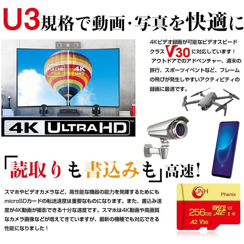 microSD 256GB Nintendo Switch 動作確認済 JNH Class10 U3 V30 4K Ultra HD アプリ｜bisuta｜02