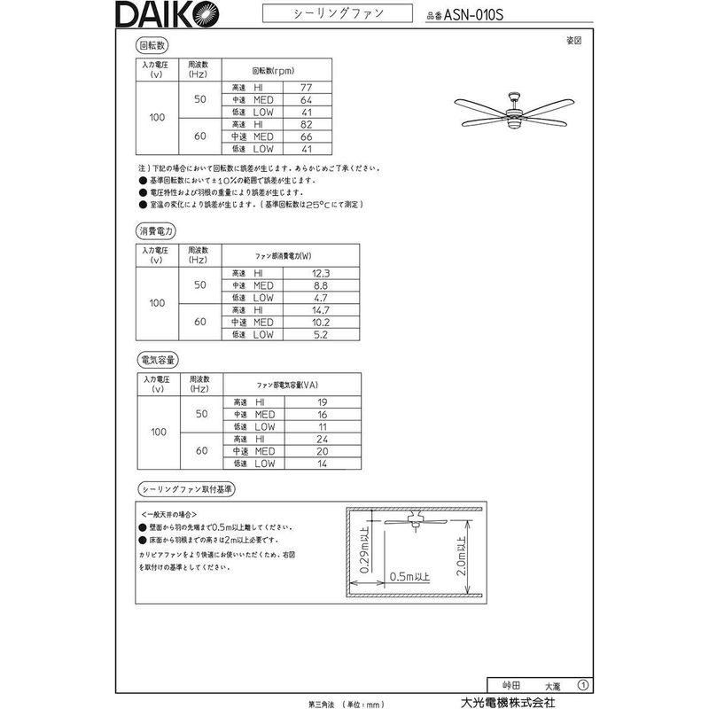 大光電機(DAIKO)シーリングファン 灯具なし 簡易取付式 ASN-010S シルバー｜bisuta｜04