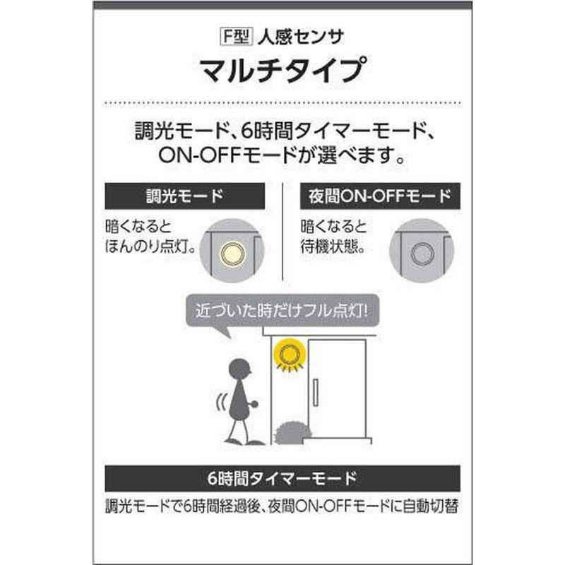 コイズミ照明　人感センサ付ポーチ灯　マルチタイプ　黒色　AU45874L　白熱球60W相当