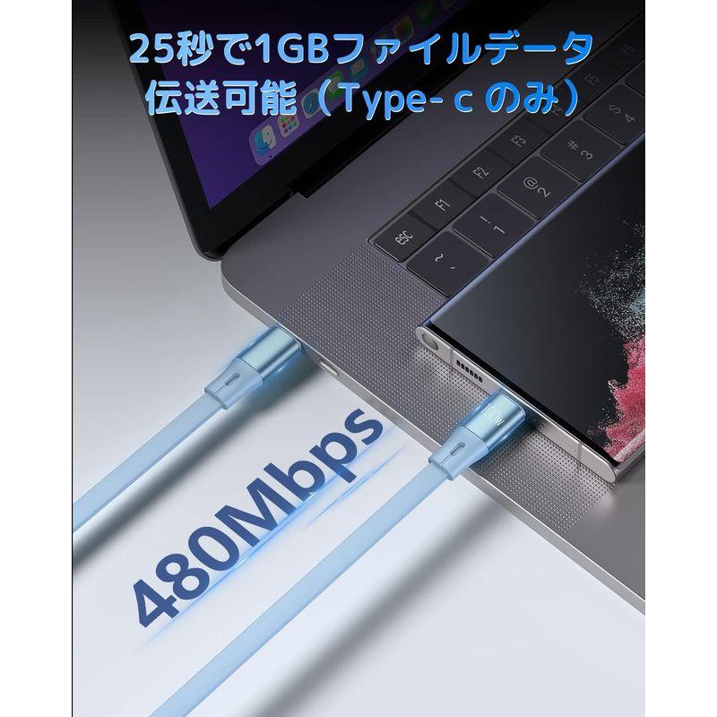 新登場&100WCAFELE USB-C to USB-C ケーブルPD対応100W/5A 3in1 巻き取り充電ケーブルQC4.0 超急速｜bisuta｜05