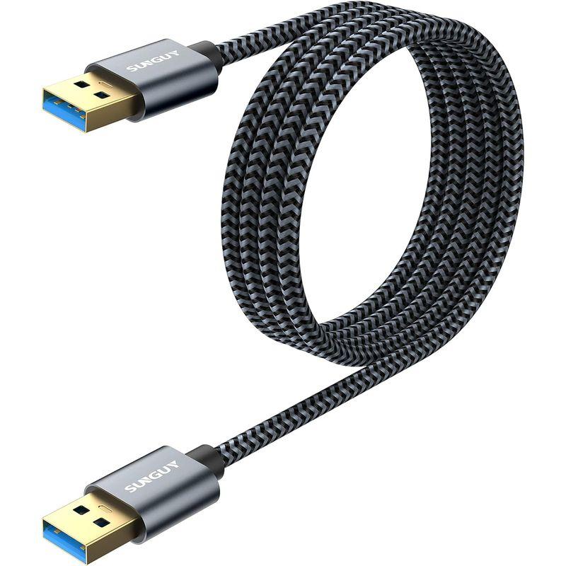 SUNGUY USB 3.0 ケーブル 1.5M タイプA-タイプA 5Gbps高速データ転送 金メッキコネクタ オス-オス 高耐久性 US｜bisuta｜02