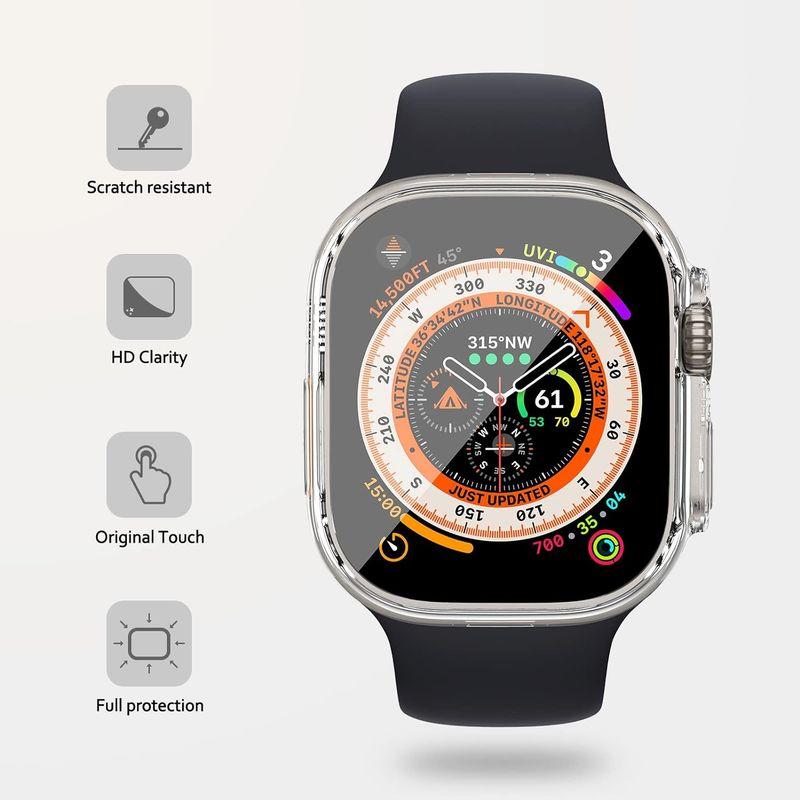 2枚 Apple Watch Series 8 Ultra 49mm用TPUケースとスクリーンプロテクター 、Apple Watch 8 U｜bisuta｜02