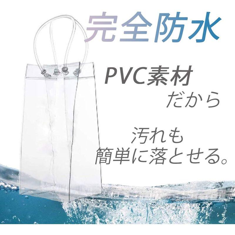 PIENSE アイスクーラーバッグ ワインバッグ 保冷 氷 PVC シャンパン 日本酒 焼酎 飲み物 3色セット SNS映え｜bisuta｜07
