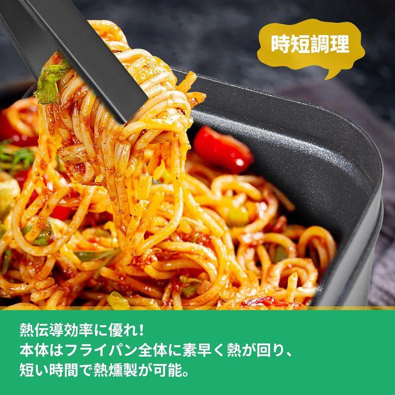 yETO メスティン セット アウトドア用ハンゴウ 非粘着アルミ製 目盛り付き 軽量 キャンプ用 飯盒 炊飯リフター まな板 バット網付き5｜bisuta｜02