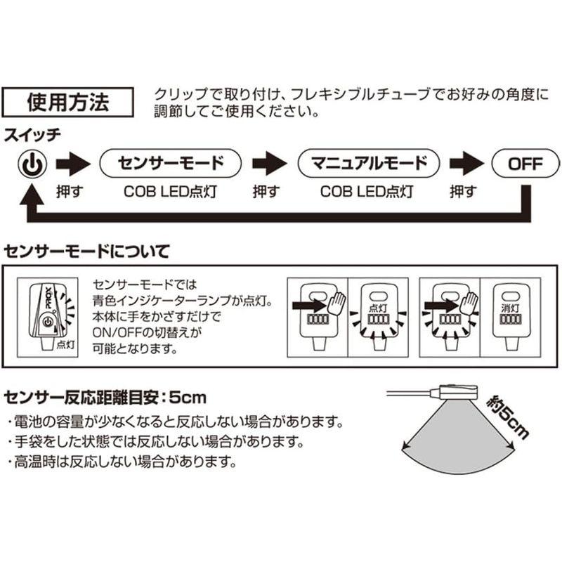 プロックス フレキシブルLEDセンサーライト PX991 ブラック｜bisuta｜04