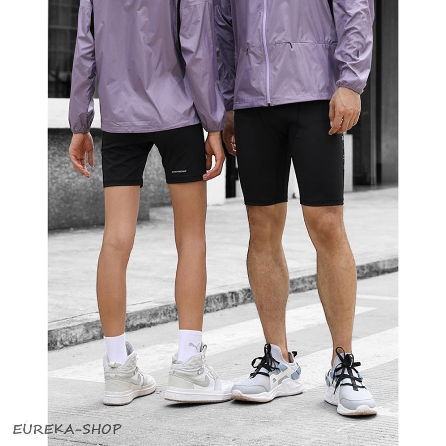 ランニングパンツ ハーフタイツレギンスショートパンツ 防水ポケット