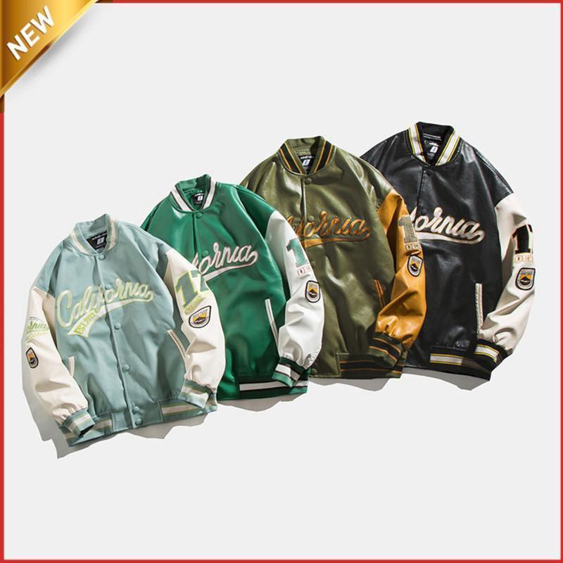 スタジャン スタジアムジャケット スタジアムジャンパー レザー メンズ