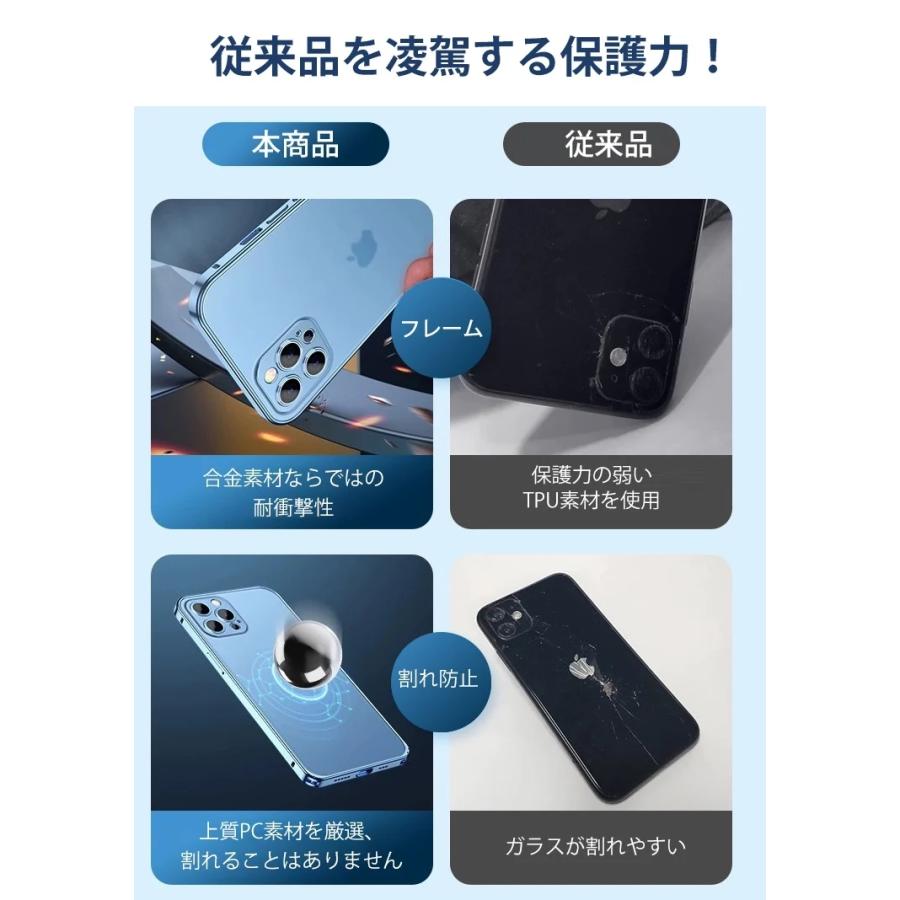 iPhone 13 iPhone13ProMax用ケースカメラレンズ保護付き耐衝撃マット感