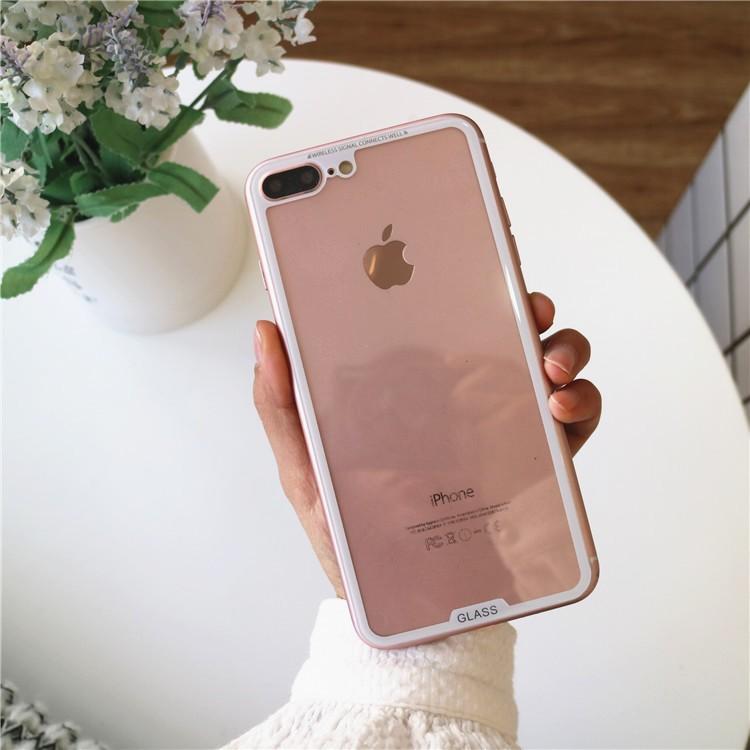 iphone8 iPhone8Plus全面保護背面ガラスフィルム 透明強化