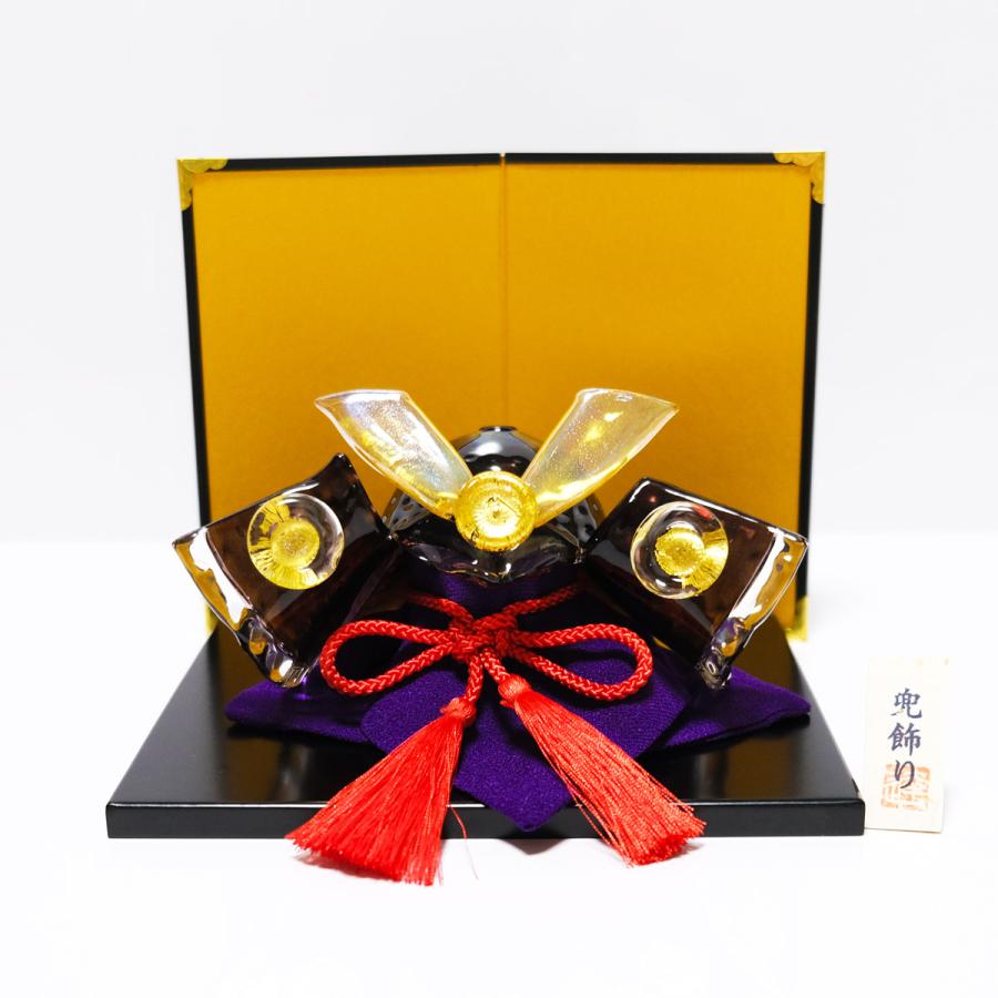ガラスの兜（黒） glass calico グラスキャリコ ハンドメイド ガラス