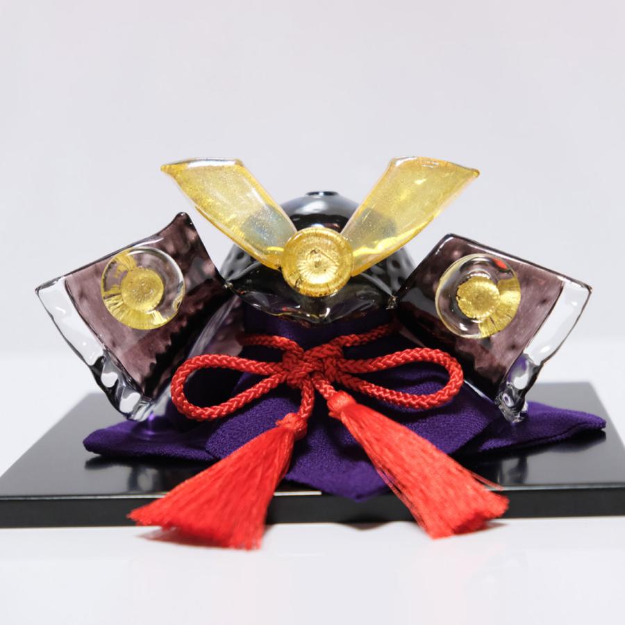 ガラスの兜（黒） glass calico グラスキャリコ ハンドメイド ガラス 
