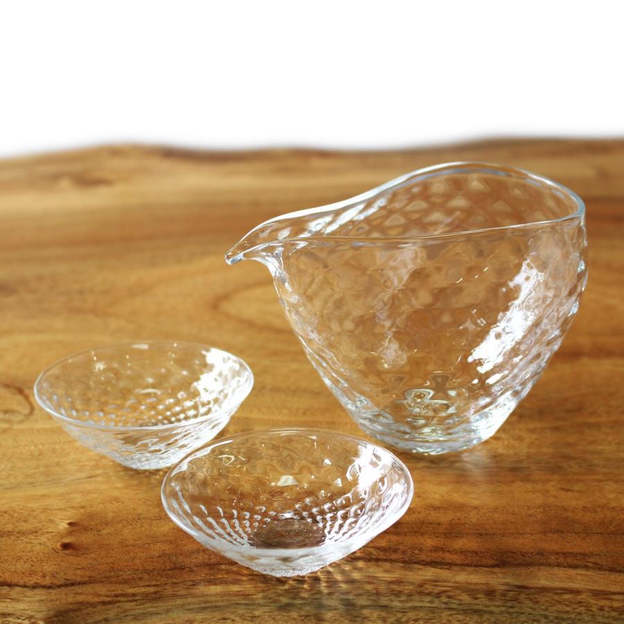 国内配送 Glasscalico グラスキャリコ ハンドメイド ガラス酒器 煌 きらめき 冷酒器セット 片口 さかずき 2個 ギフト プレゼント 代引不可 Kwsrbd Com
