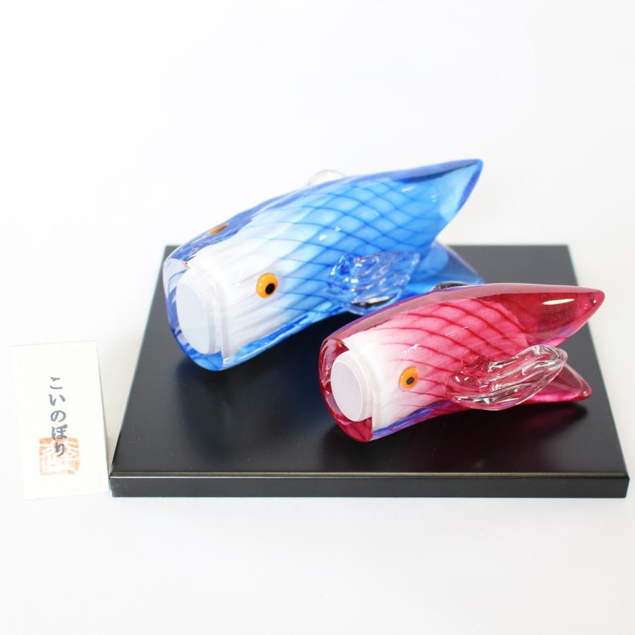 海外正規品 ガラスのこいのぼり 大と小のペアセット 青 桃色 Glass Calico グラスキャリコ ハンドメイド ガラスアート 鯉のぼり ブルー ピンク New限定品 Www Muslimaidusa Org