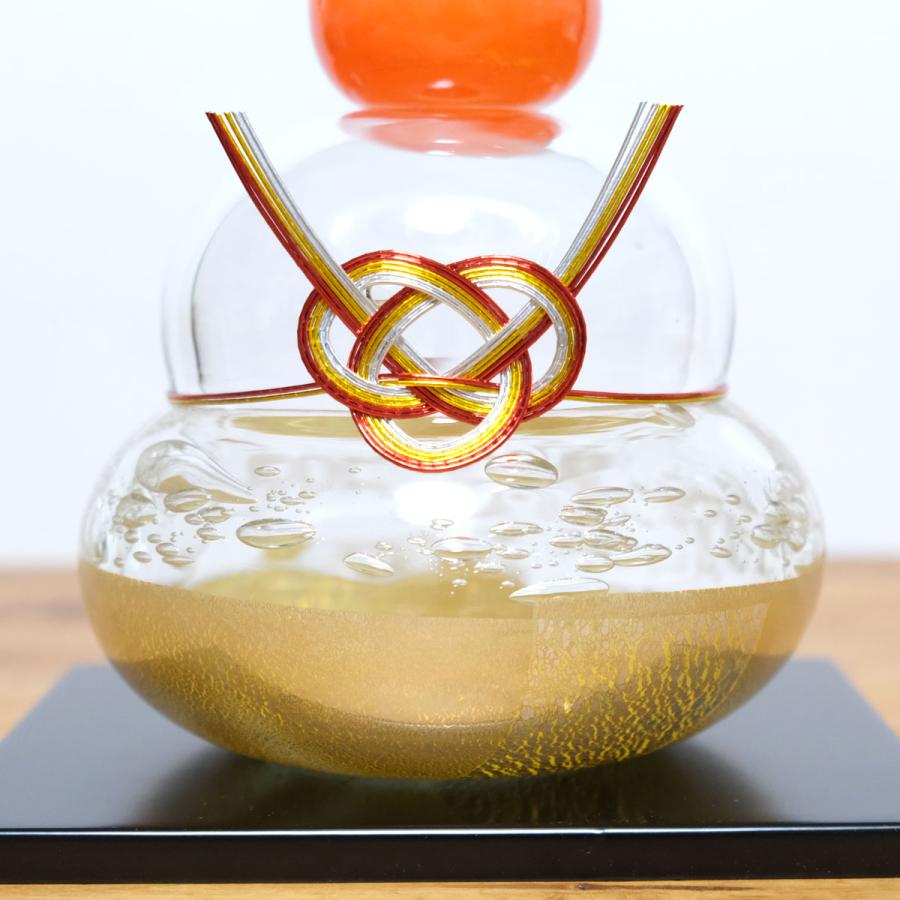 送料無料】 ガラスの鏡餅 特大（LL） 化粧箱入 glass calico グラス