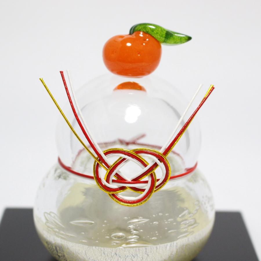 ガラスの鏡餅（M） glass calico グラスキャリコ ハンドメイド