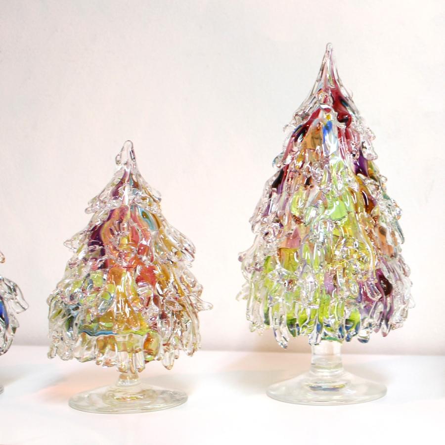 ガラス製 クリスマスツリー（M）glasscalico グラスキャリコ ハンドメイド ガラスアート オブジェ 置物 :gc-tree-m:酒器