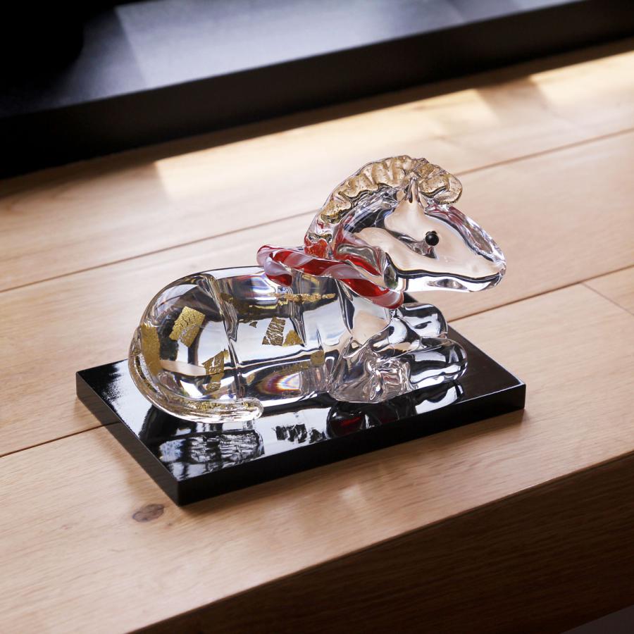 ガラスの干支 ふくふく午(うま) オブジェ 午(うま)の置物 FIORETTO