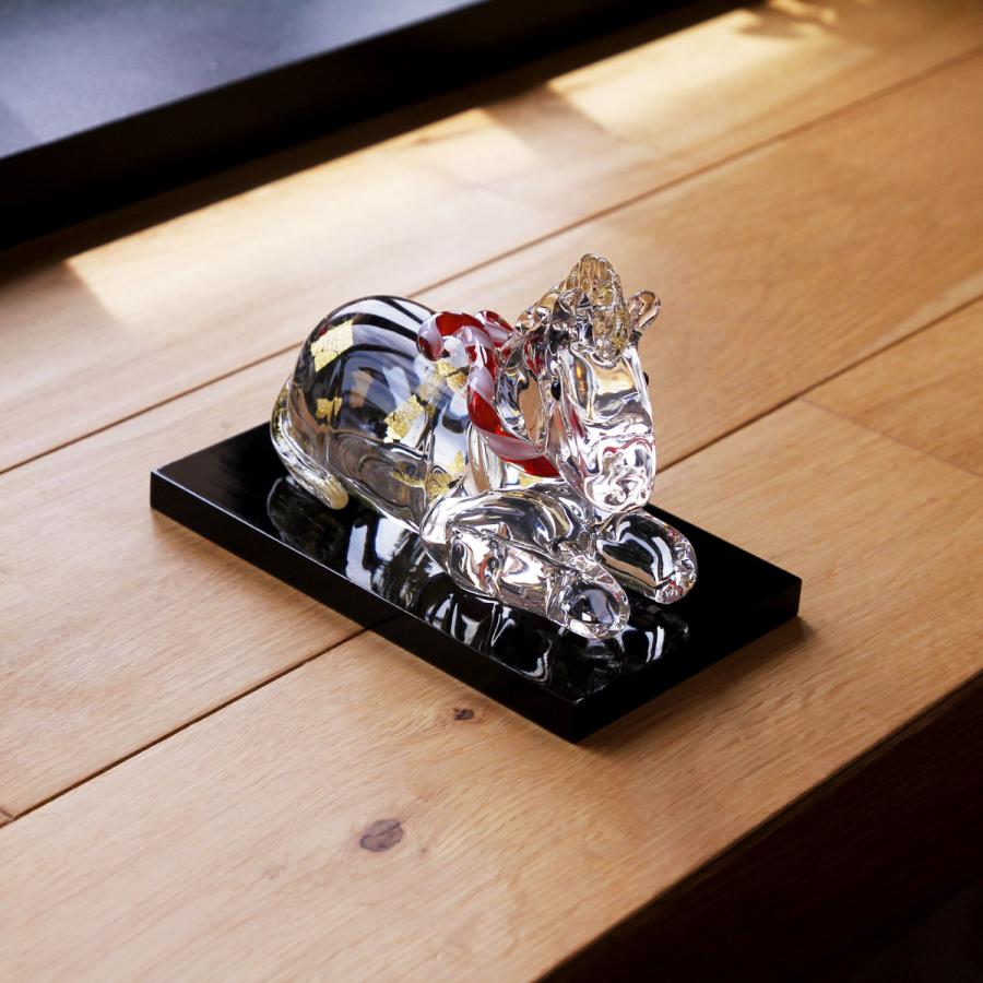 ガラスの干支 ふくふく午(うま) オブジェ 午(うま)の置物 FIORETTO