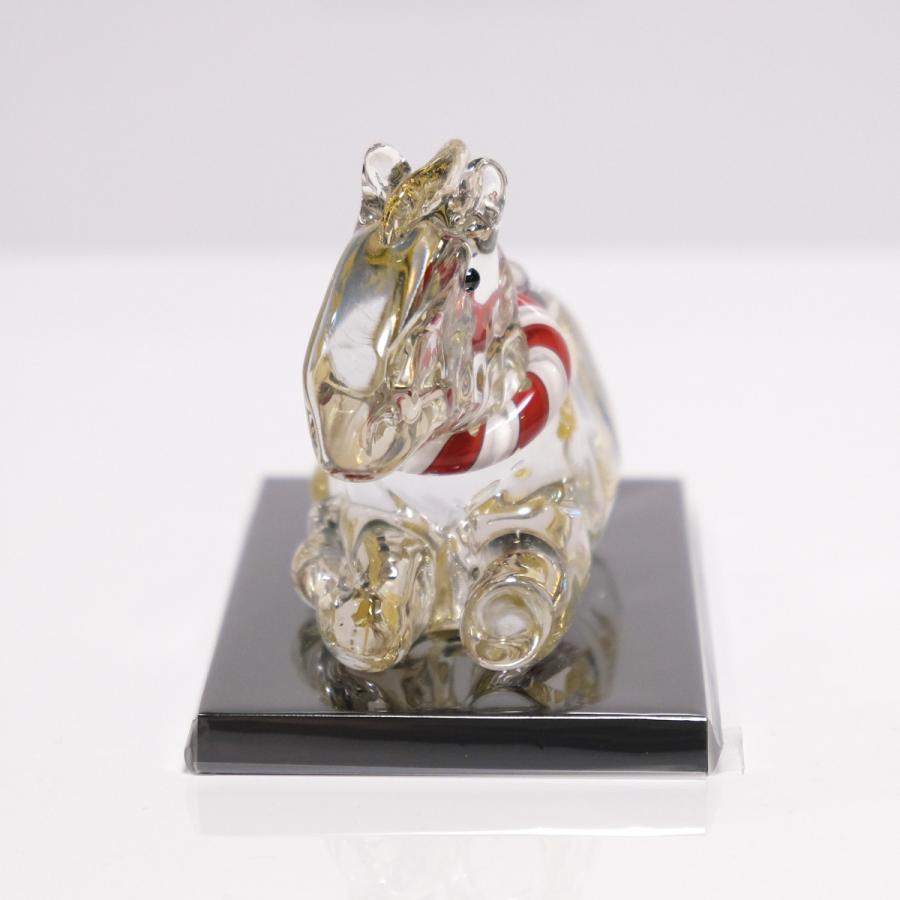 ガラスの干支 ふくふく午(うま) オブジェ 午(うま)の置物 FIORETTO
