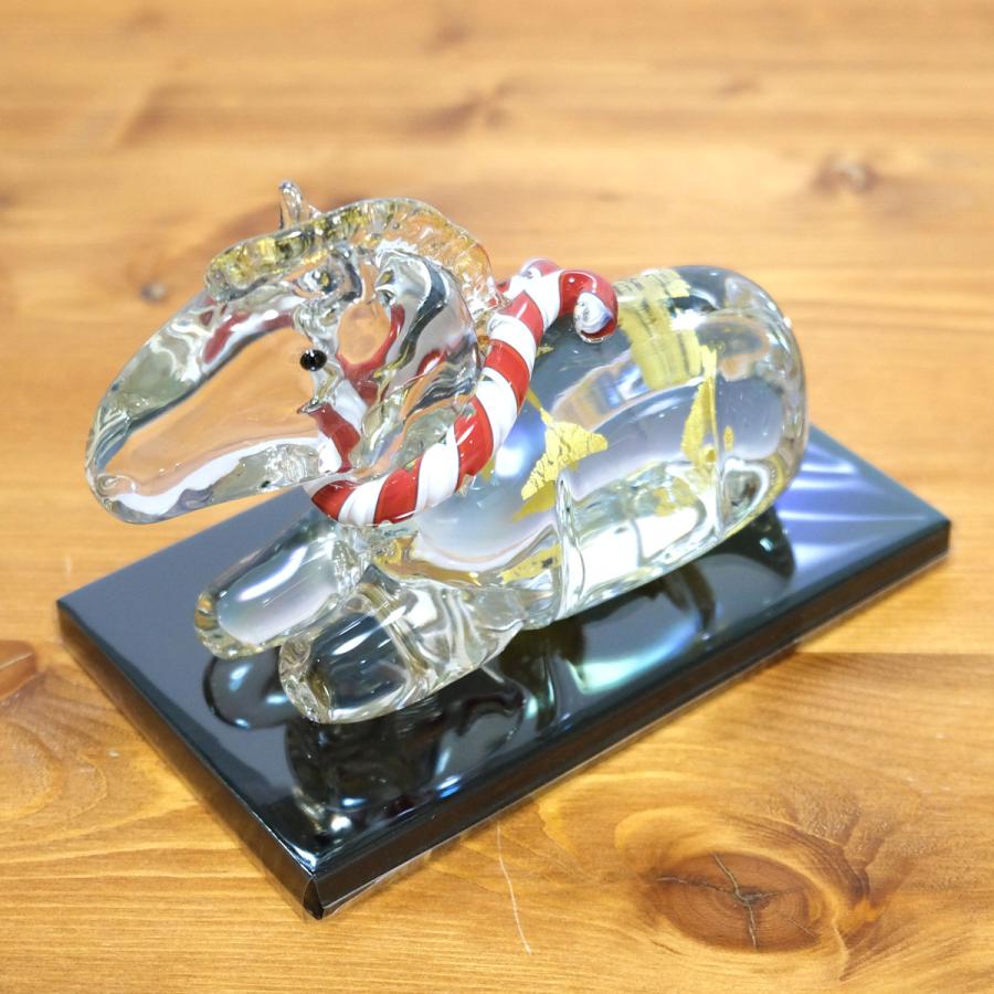 ガラスの干支 ふくふく午(うま) オブジェ 午(うま)の置物 FIORETTO