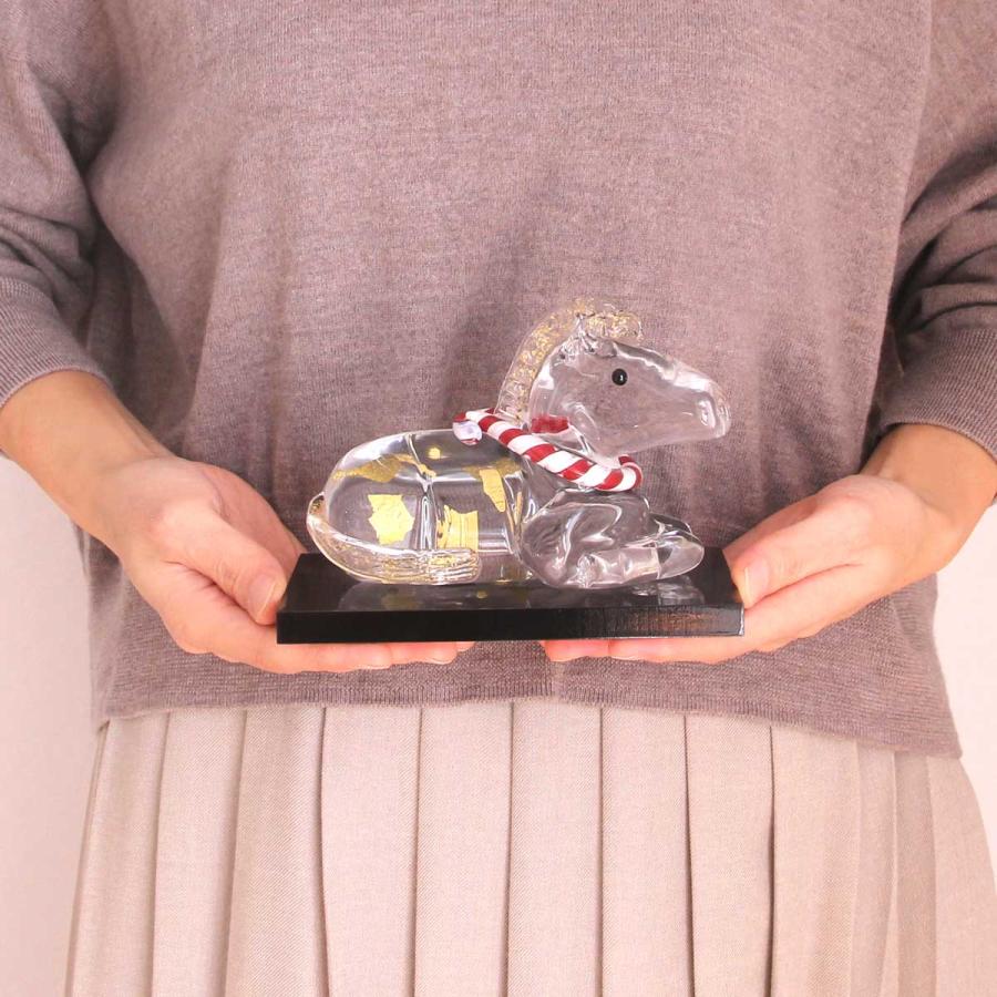 ガラスの干支 ふくふく午(うま) オブジェ 午(うま)の置物 FIORETTO