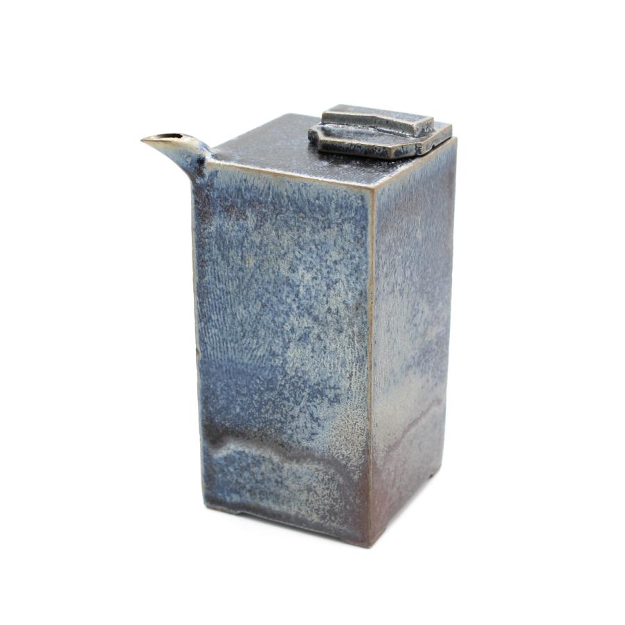 山下陶房 山下秀樹 銀化天目 角片口 (蓋付) (中・1.5合) 単品