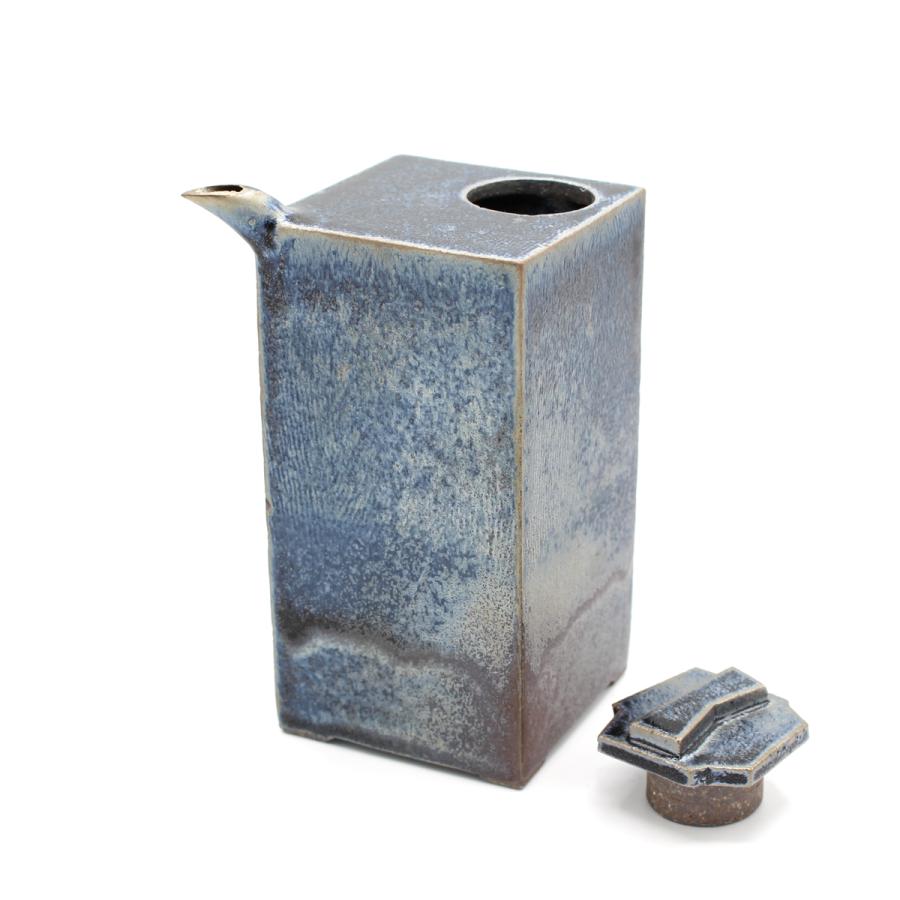 山下陶房 山下秀樹 銀化天目 角片口 (蓋付) (中・1.5合) 単品_1
