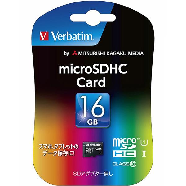 microSDカード Verbatim Micro SDHC Card 16GB Class10 MHCN16GJVZ2