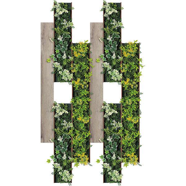 組み合わせグリーン 壁取り付け 8連 人工観葉植物 フェイクグリーン GM1581