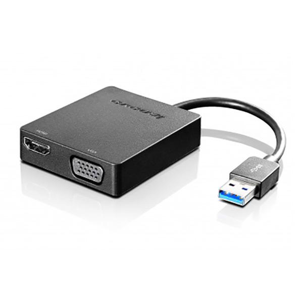 ディスプレイケーブル レノボ・ジャパン ユニバーサル USB3.0-VGA/HDMIアダプター 4X90H20061｜bita-ec