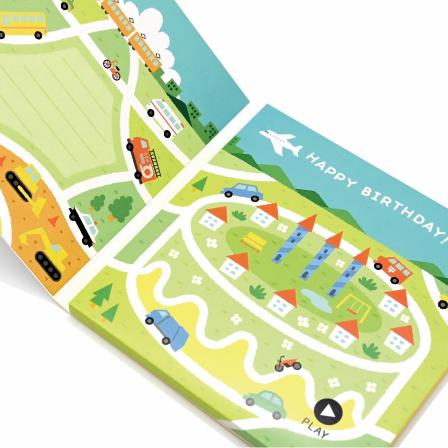 誕生日 名前で歌う バースデー カード プレゼント メロディ サプライズ 名入れ オリジナル 特別 感動 音 子供 孫 出産祝い 車 電車 飛行機 全14種 のりもの | ブランド登録なし | 01