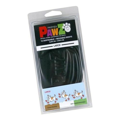 正規輸入品　アメリカ　Pawz Dog Boots社製　ポウズ　ラバー・ドッグ・ブーツ　L　Black　PZBLKL | 