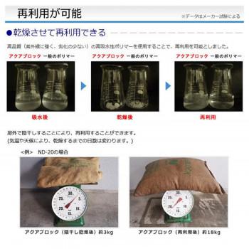 日水化学工業　防災用品　吸水性土のう　「アクアブロック」　NDシリーズ　再利用可能版(真水対応)　ND-10　30枚入り |  | 03