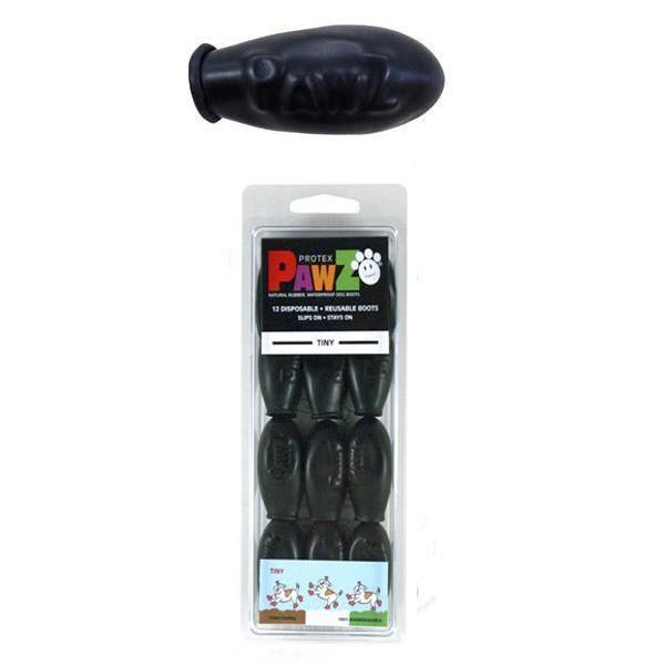 正規輸入品　アメリカ　Pawz Dog Boots社製　ポウズ　ラバードッグブーツ　ブラック　Tiny　PZBLKT | 
