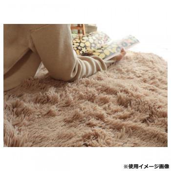 マイクロファイバーロングシャギーラグ 190×190cm ミルクティ「GSCD508378」 |  | 02