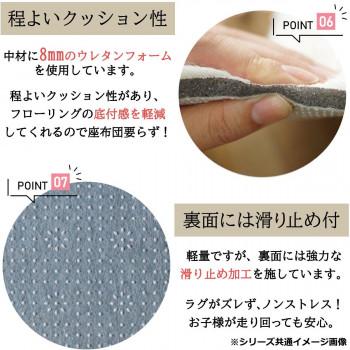 マイクロファイバーロングシャギーラグ 190×190cm ミルクティ「GSCD508378」 |  | 07