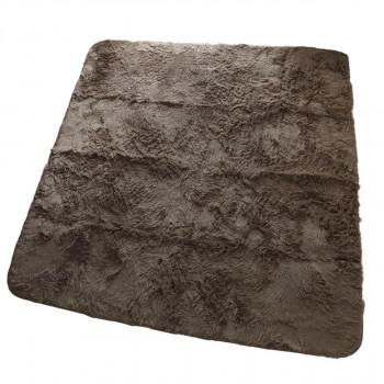 マイクロファイバーロングシャギーラグ 190×190cm グレージュ「GSCD508383」 | 