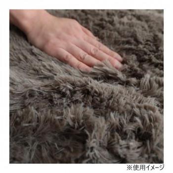 マイクロファイバーロングシャギーラグ 円形 140cmR グレージュ「GSCD508385」 |  | 02