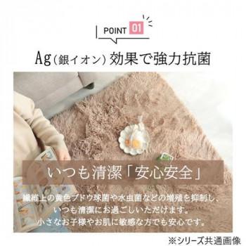 マイクロファイバーロングシャギーラグ 円形 140cmR グレージュ「GSCD508385」 |  | 03