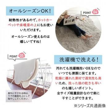 マイクロファイバーロングシャギーラグ 円形 140cmR グレージュ「GSCD508385」 |  | 06