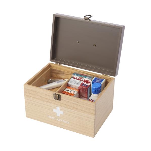 茶谷産業 木製救急箱 867-001  THE救急箱 シンプル 収納力 製救急箱 薬箱 お薬 木製 |  | 04