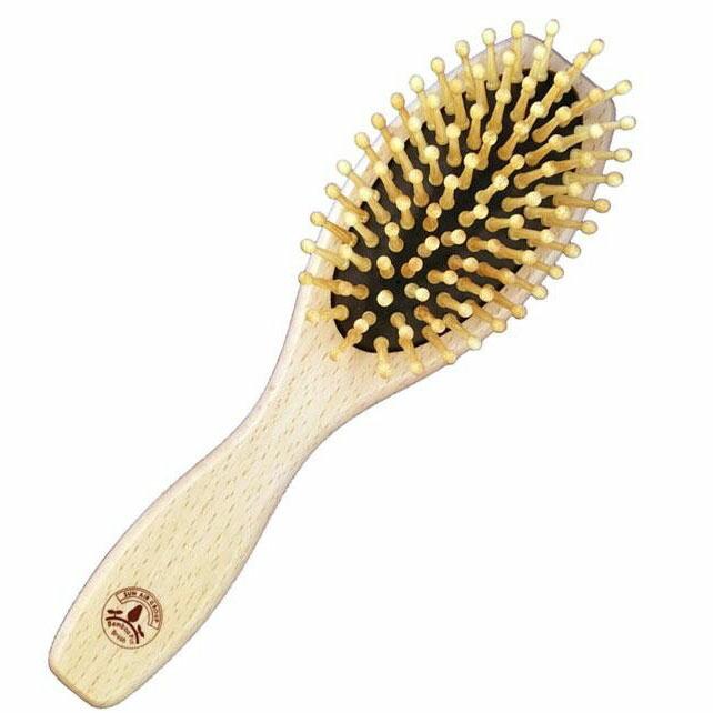 サンエア　竹ピンヘアブラシ（大） 救髪力91 竹ピン 木製 竹ブラシ ヘアーブラシ ヘアブラシ マッサージ 頭皮マッサージ ツボマッサージ 頭皮に優しい | 