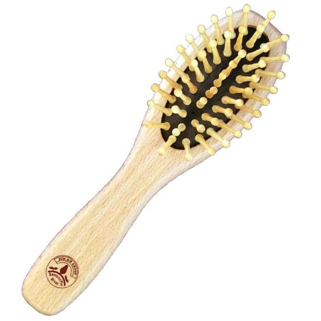 サンエア　竹ピンヘアブラシ（小） 救髪力46　竹ピン 木製 竹ブラシ ヘアーブラシ ヘアブラシ マッサージ 頭皮マッサージ ツボマッサージ 頭皮に優しい |  | 01