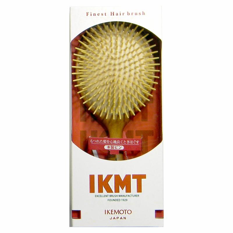 IKMT イケモト　ウッドピンクッションブラシ ヘアブラシ IKH−3726（かたさ：Mふつう） ヘア ブラシ クッションブラシ マッサージ |  | 01