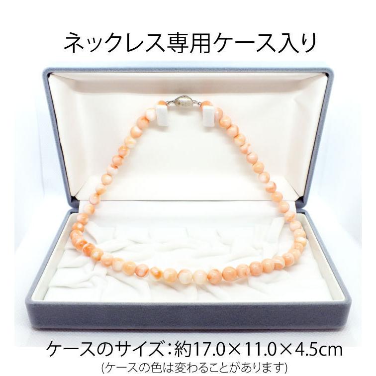 BITOKEN 高知県産桃色サンゴ 桃ネックレス長さ45cm 金具シルバー BITOKEN 高知県産桃色サンゴ 桃ネックレス長さ45cm 金具シルバー