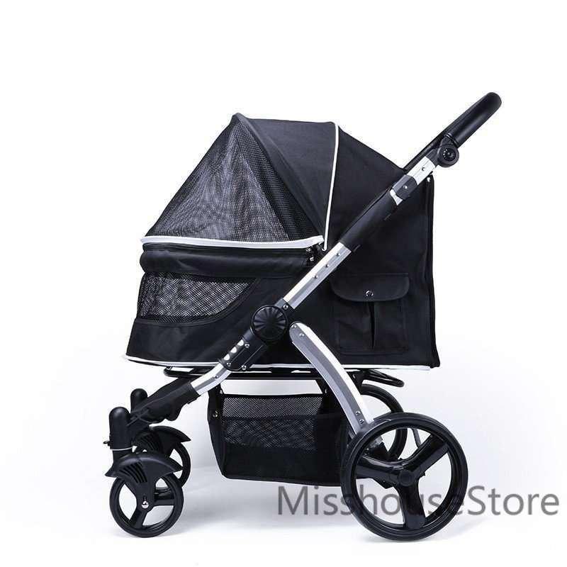 【新品】 ペット用カート折り畳みベビーカー乳母車キャリーバッグ小型犬中型犬大型犬猫大型商品35kgまでレッドグレーブラック 【SK1021370339】(35751円)